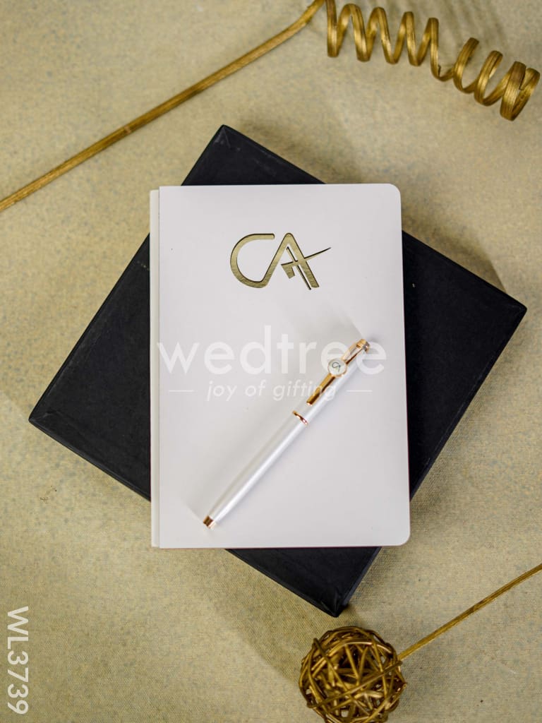 Chartered Accountant Diary with Metal Rollerball Pen - WL3739