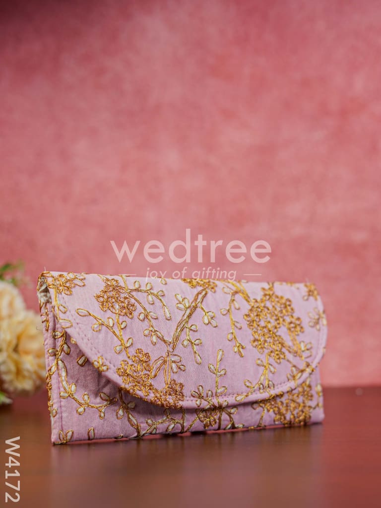 Clutch Purse with embroidery - W4172