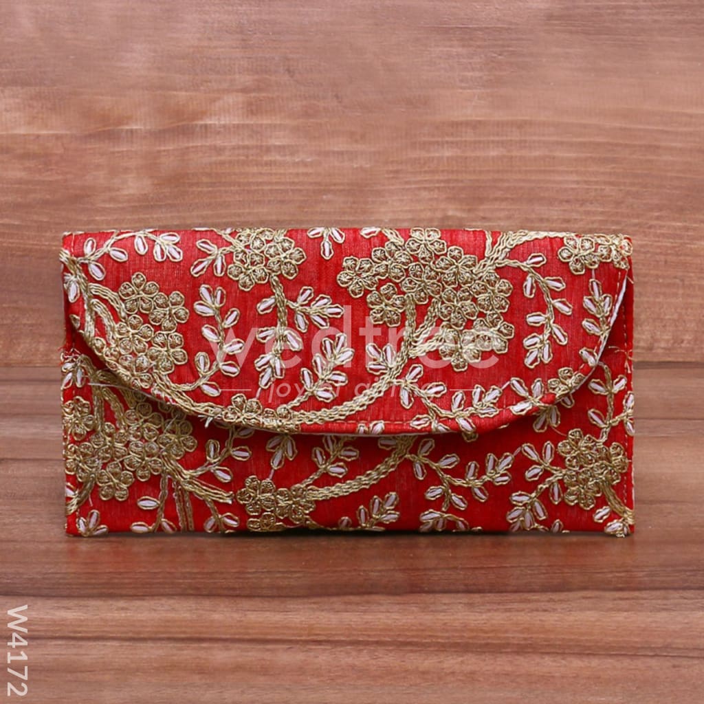 Clutch Purse with embroidery - W4172
