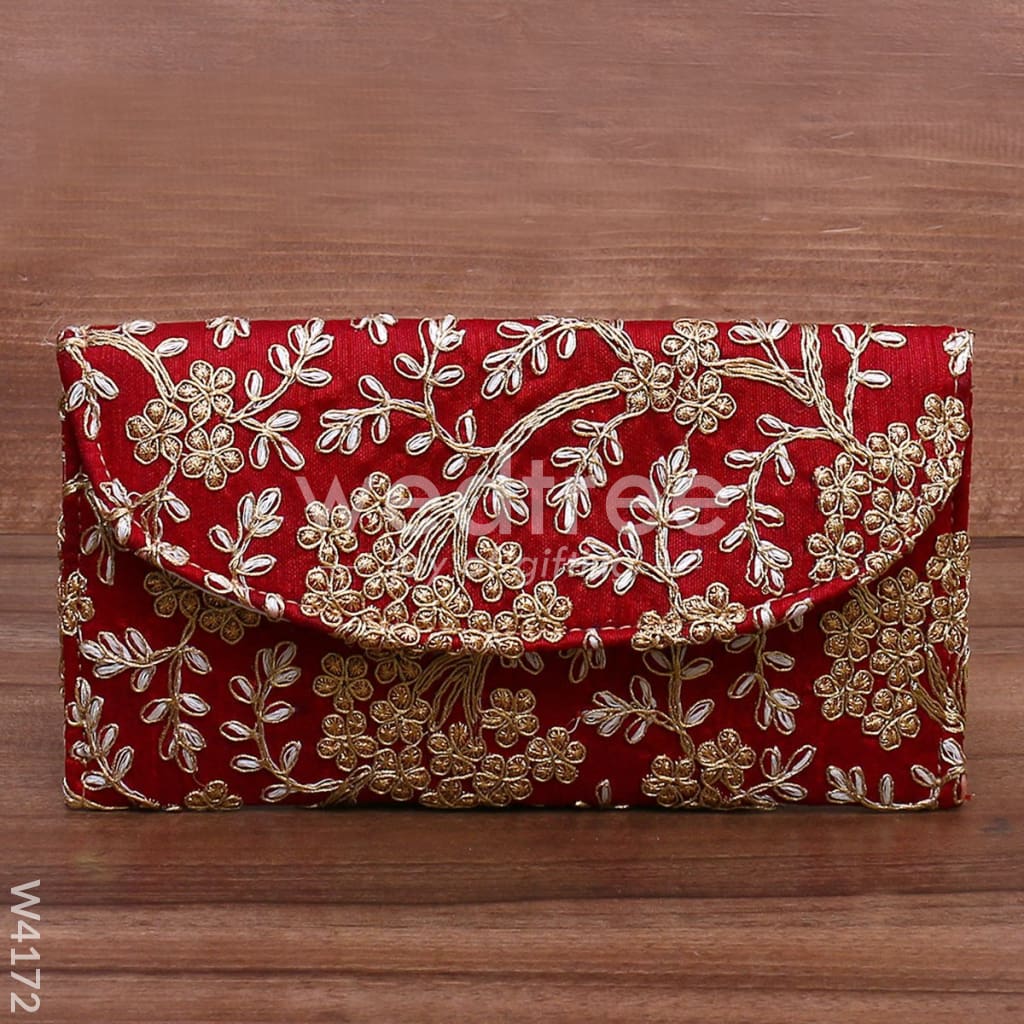 Clutch Purse with embroidery - W4172