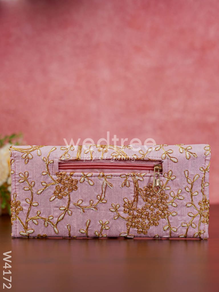 Clutch Purse with embroidery - W4172