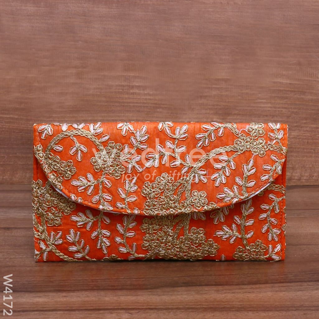 Clutch Purse with embroidery - W4172
