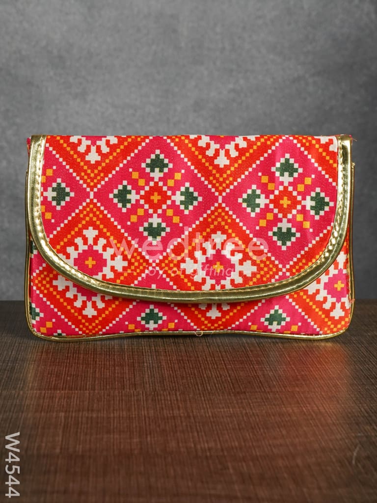 Clutch Purse with Mixed Digital Print - W4544