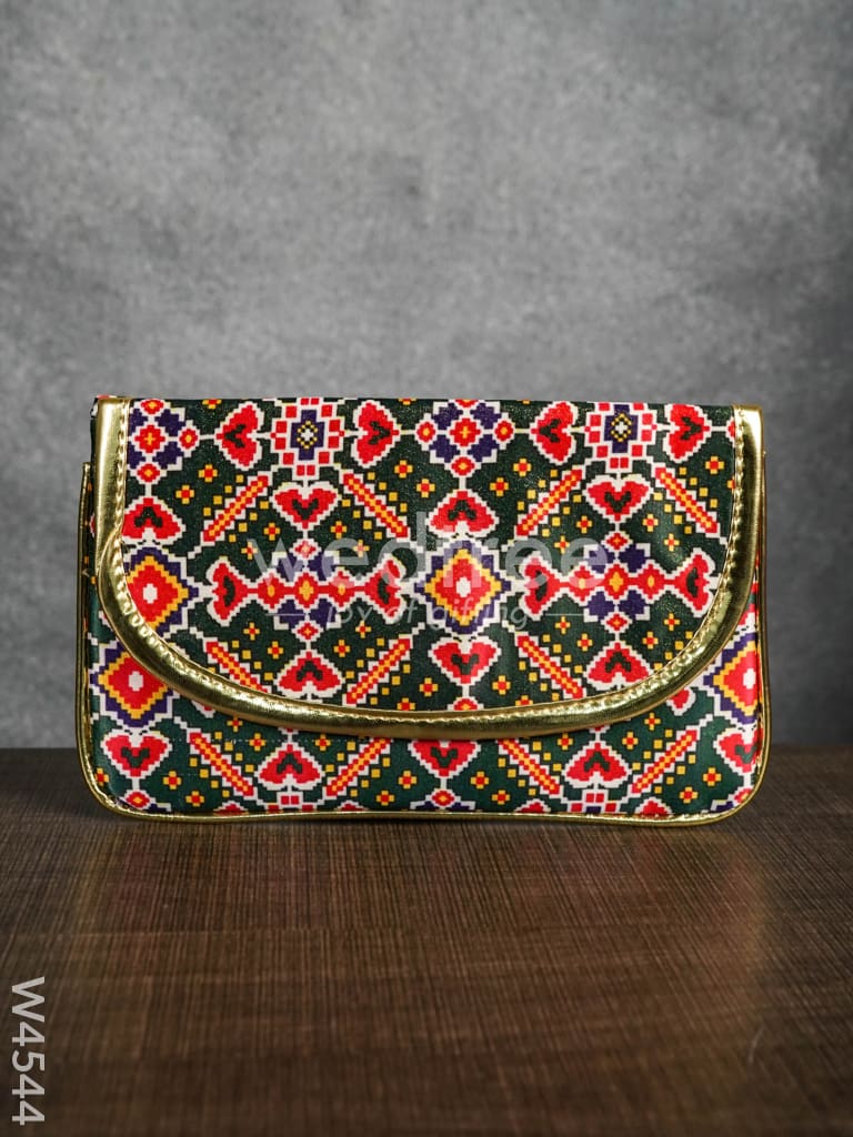 Clutch Purse with Mixed Digital Print - W4544