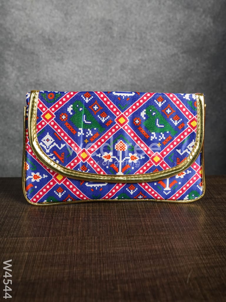 Clutch Purse with Mixed Digital Print - W4544