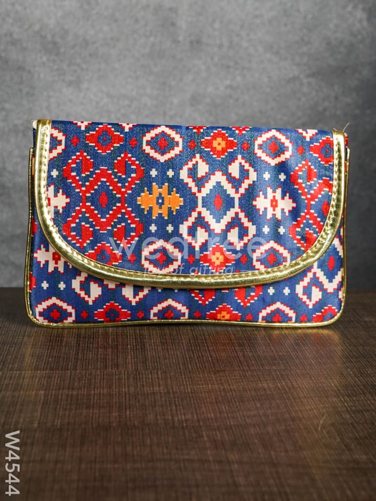 Clutch Purse with Mixed Digital Print - W4544
