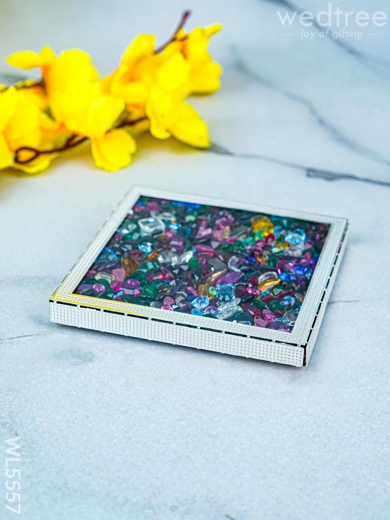 Coaster - Multicolor Glass Stone - WL5557