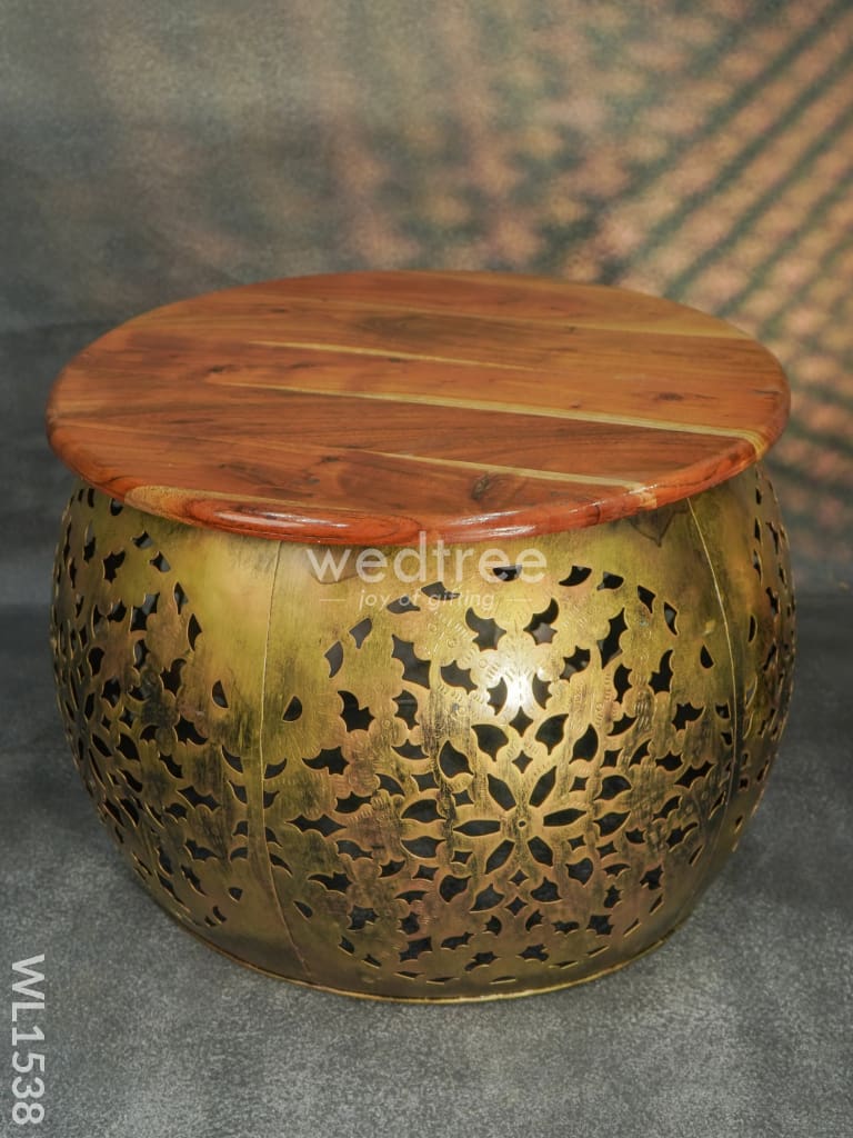 Coffee Centre Stool with Golden Finish -WL1538