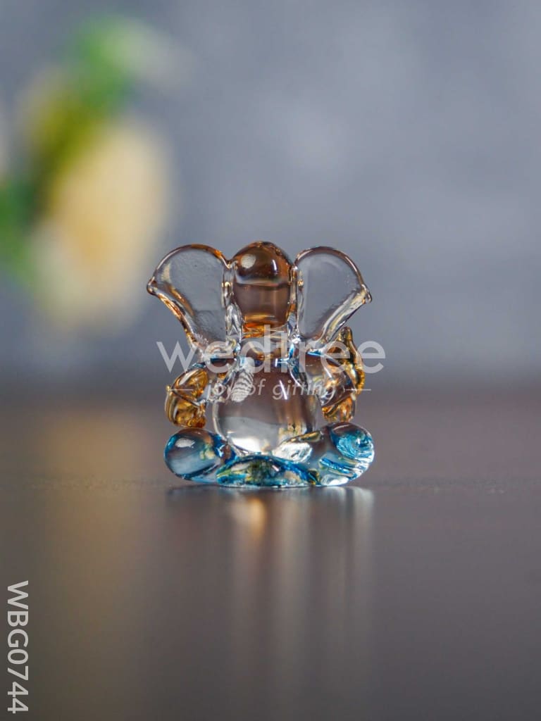 Colorful Glass Ganesha Idol - WBG0744