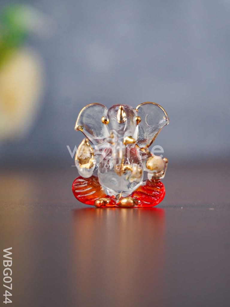 Colorful Glass Ganesha Idol - WBG0744