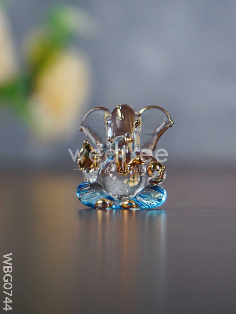 Colorful Glass Ganesha Idol - WBG0744