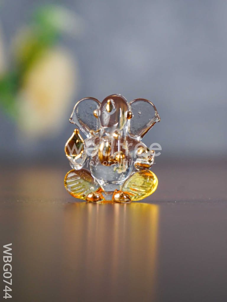 Colorful Glass Ganesha Idol - WBG0744
