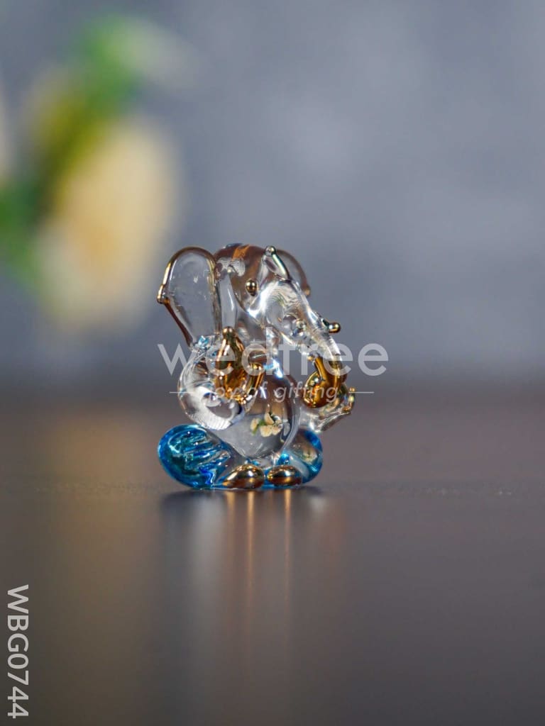 Colorful Glass Ganesha Idol - WBG0744