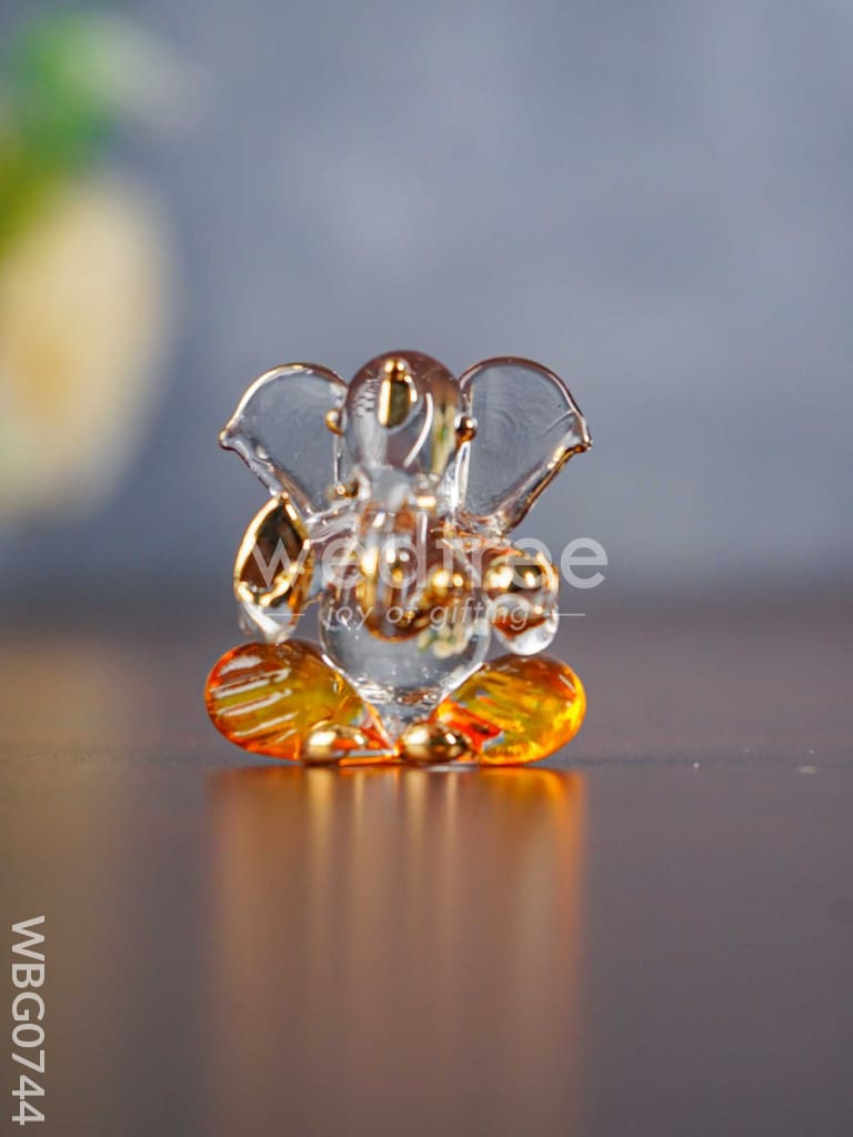 Colorful Glass Ganesha Idol - WBG0744