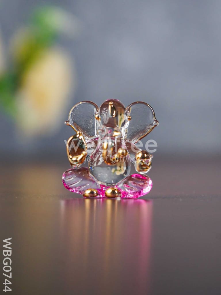 Colorful Glass Ganesha Idol - WBG0744