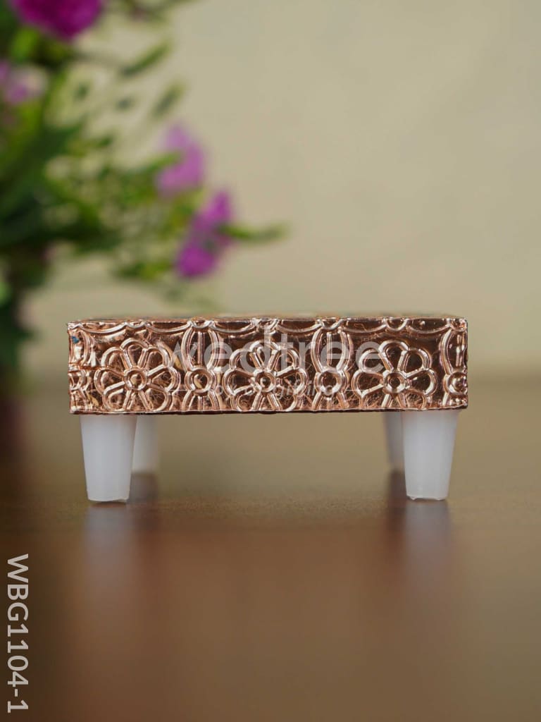 Copper Finished Blue Meenakari Manai - WBG1104