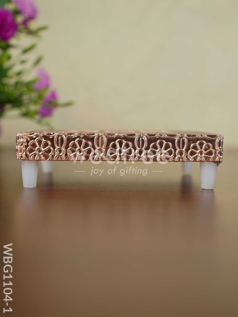 Copper Finished Blue Meenakari Manai - WBG1104