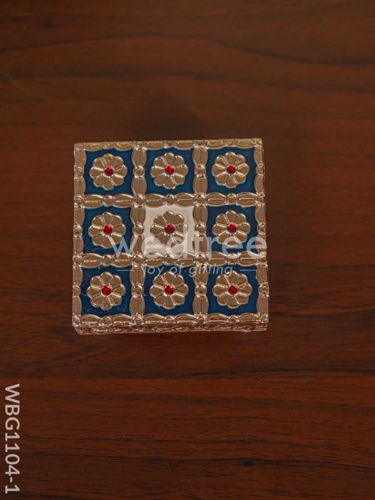 Copper Finished Blue Meenakari Manai - WBG1104