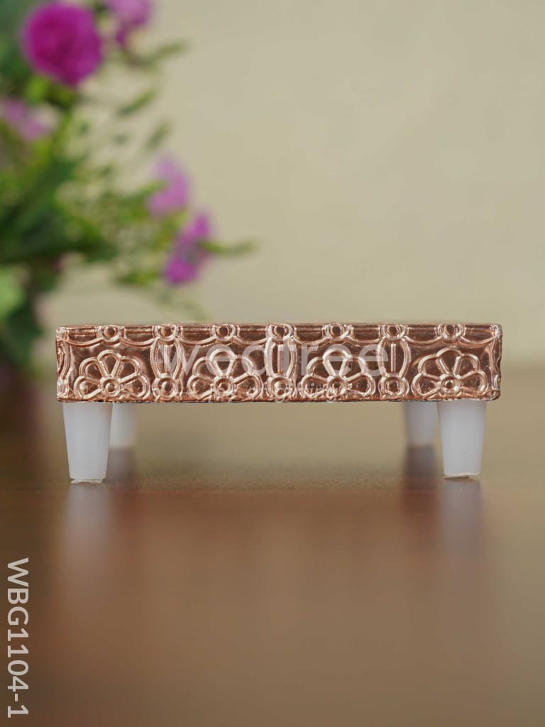 Copper Finished Blue Meenakari Manai - WBG1104