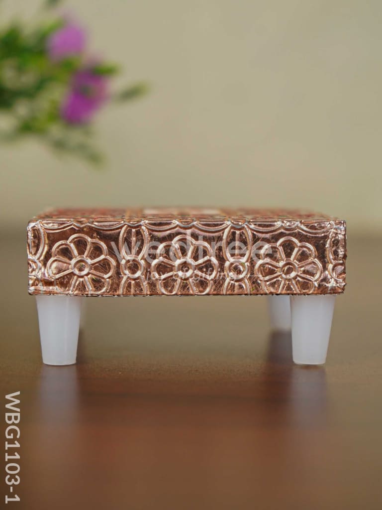 Copper Finished Red Meenakari Manai - WBG1103