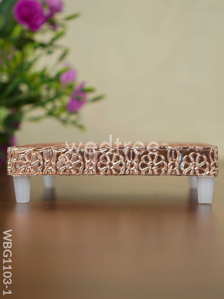 Copper Finished Red Meenakari Manai - WBG1103