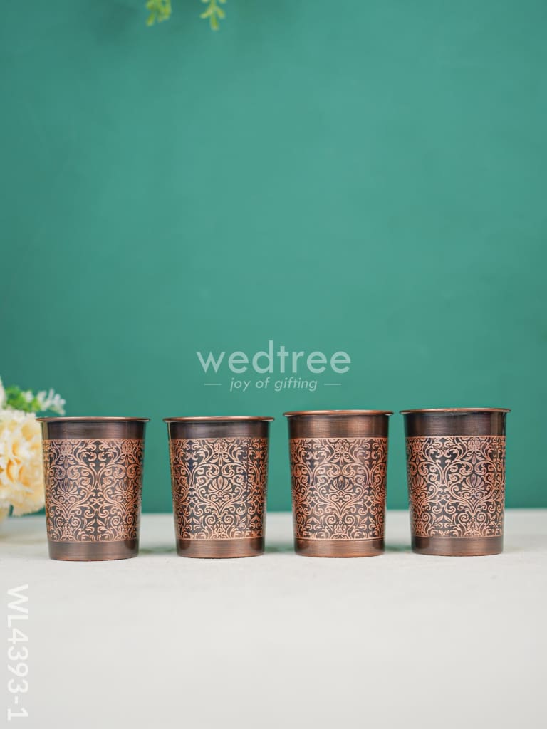 Copper Glass Set of 4 - WL4393