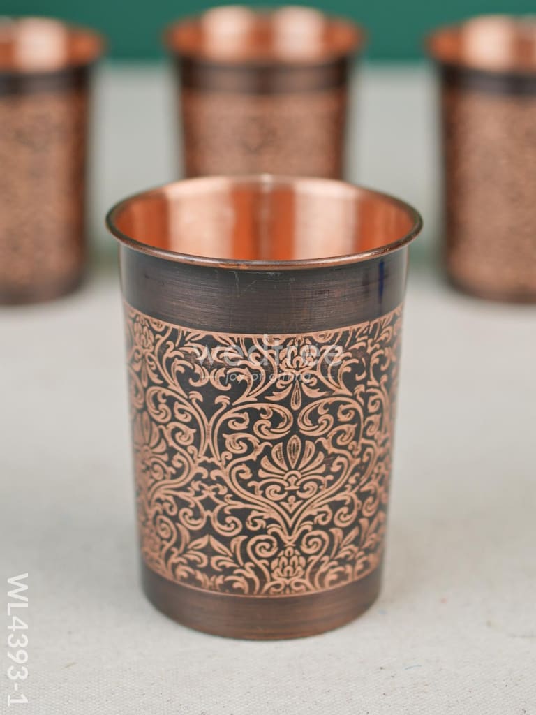 Copper Glass Set of 4 - WL4393