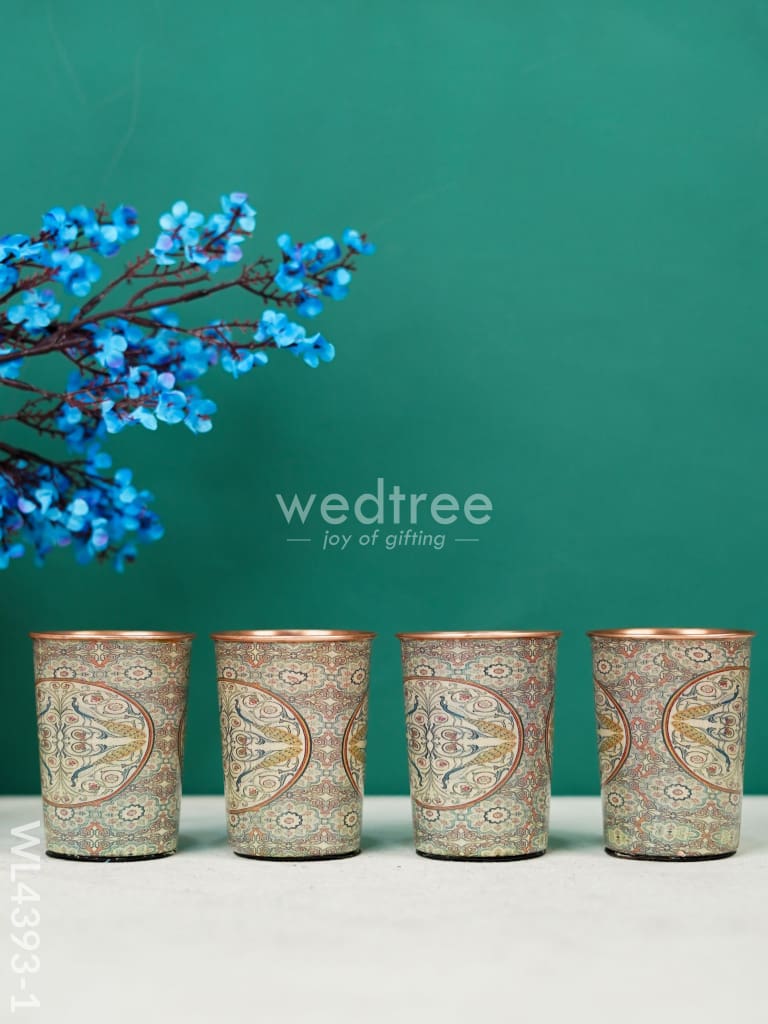Copper Glass Set of 4 - WL4393