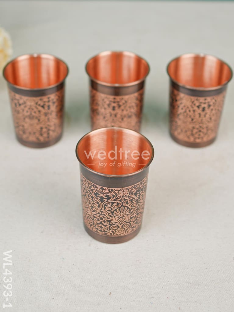 Copper Glass Set of 4 - WL4393