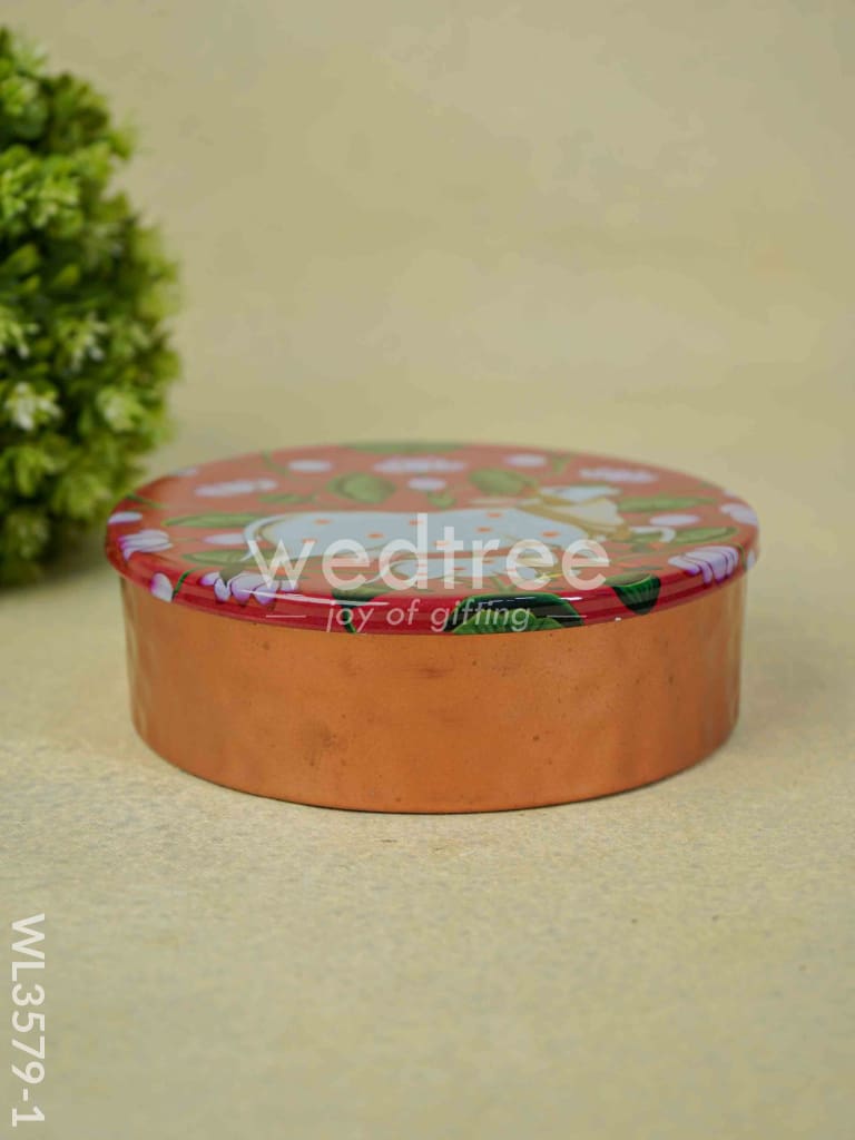 Copper Pichwai Poori Box - WL3579-1