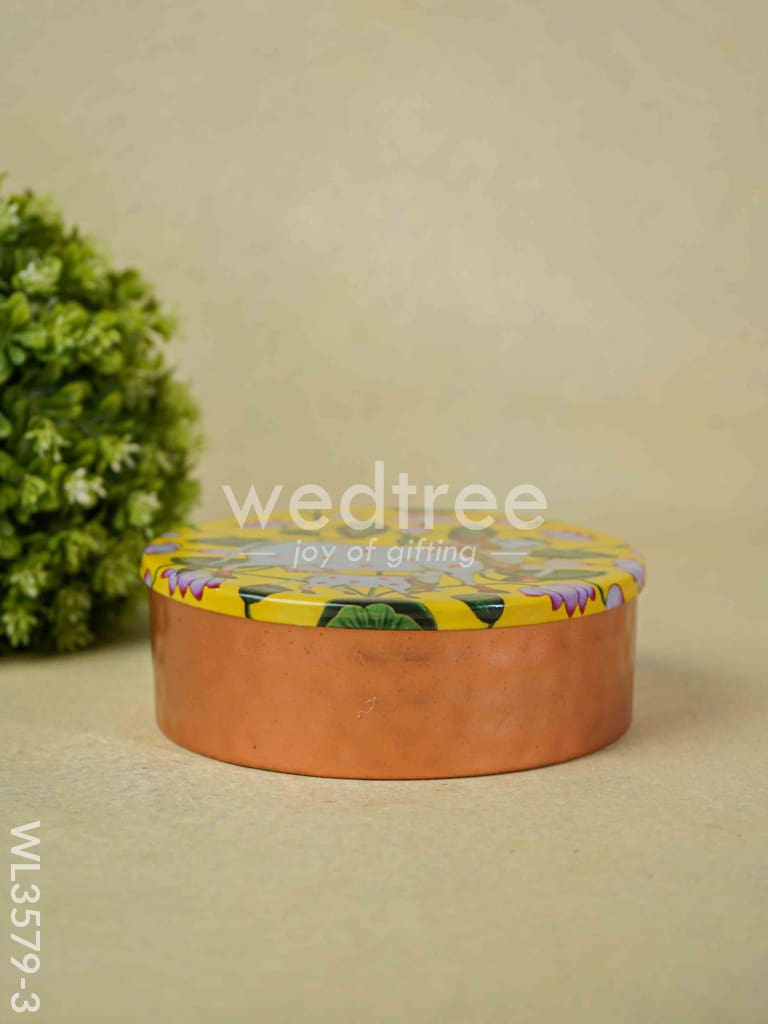 Copper Pichwai Poori Box - WL3579-3