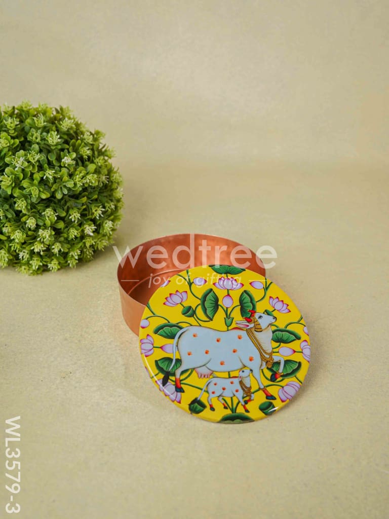 Copper Pichwai Poori Box - WL3579-3