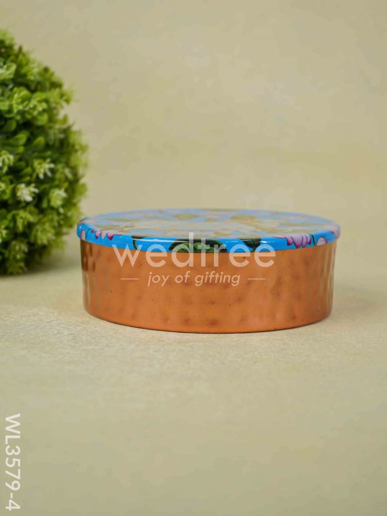 Copper Pichwai Poori Box - WL3579-4