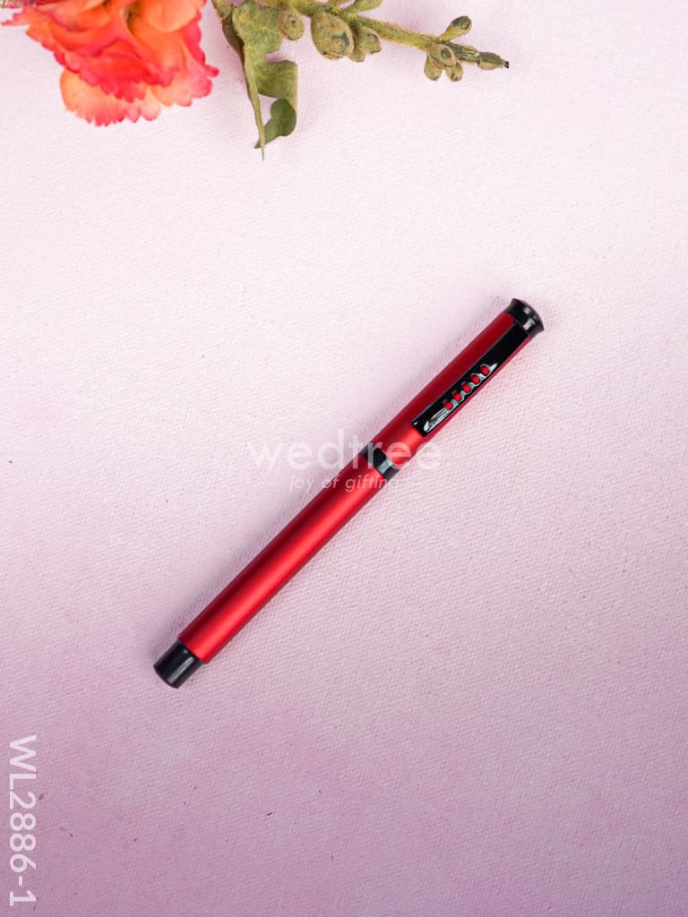 Corporate Gift - Flask & Diary with Pen Set - Red - WL2886-1