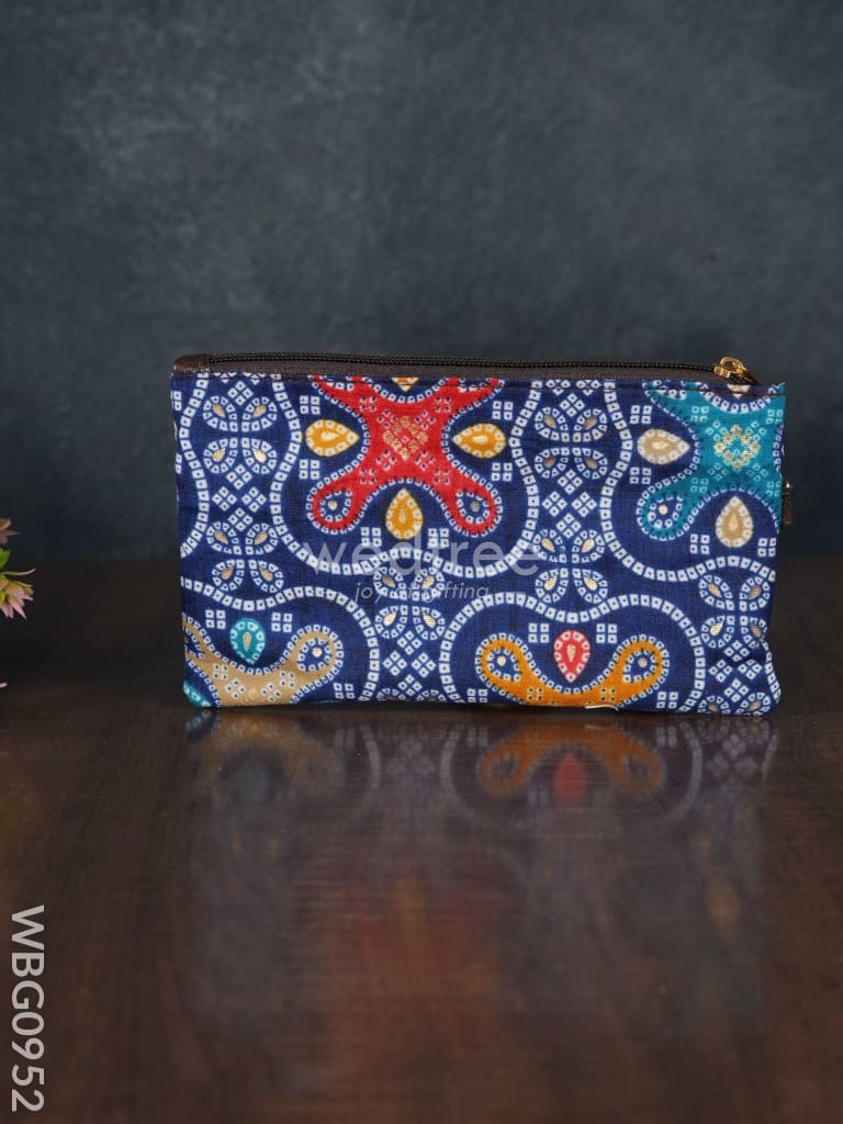 Cotton Fabric Purse with Stone Work - WBG0952
