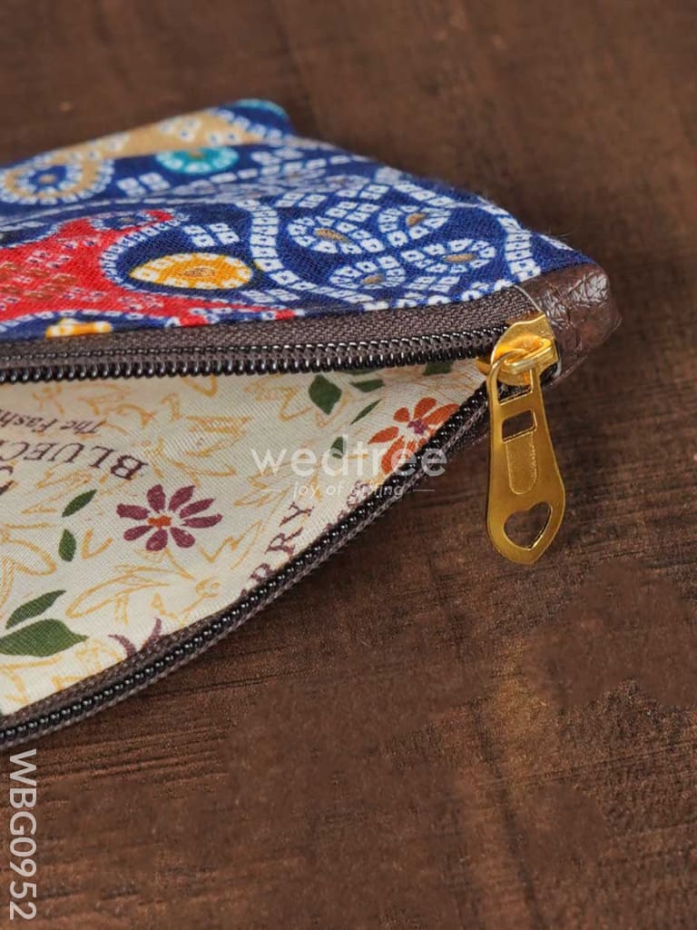 Cotton Fabric Purse with Stone Work - WBG0952