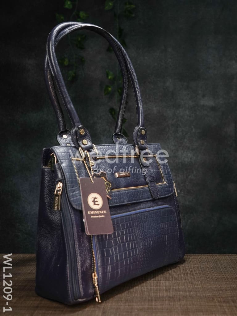 Croc-texture Leather Handbag - WL1209