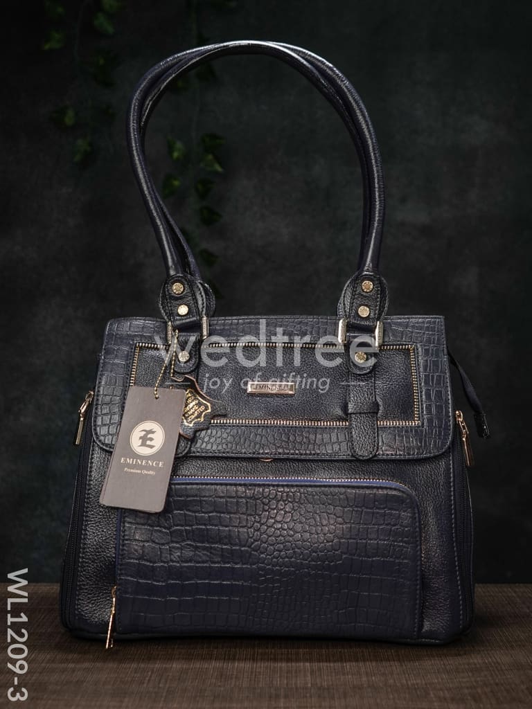 Croc-texture Leather Handbag - WL1209