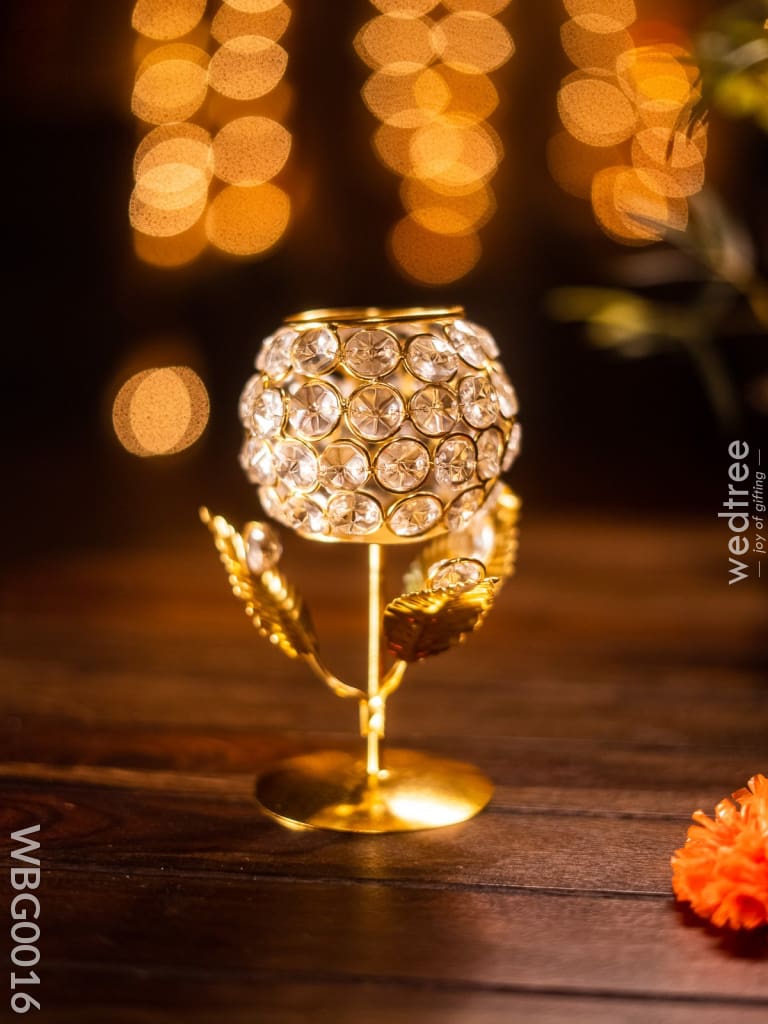 Crystal T Light Holder (Small) - Wbg0016 Candles
