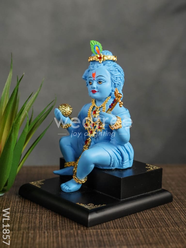 Cute Baby Krishna with Laddu - WL1857