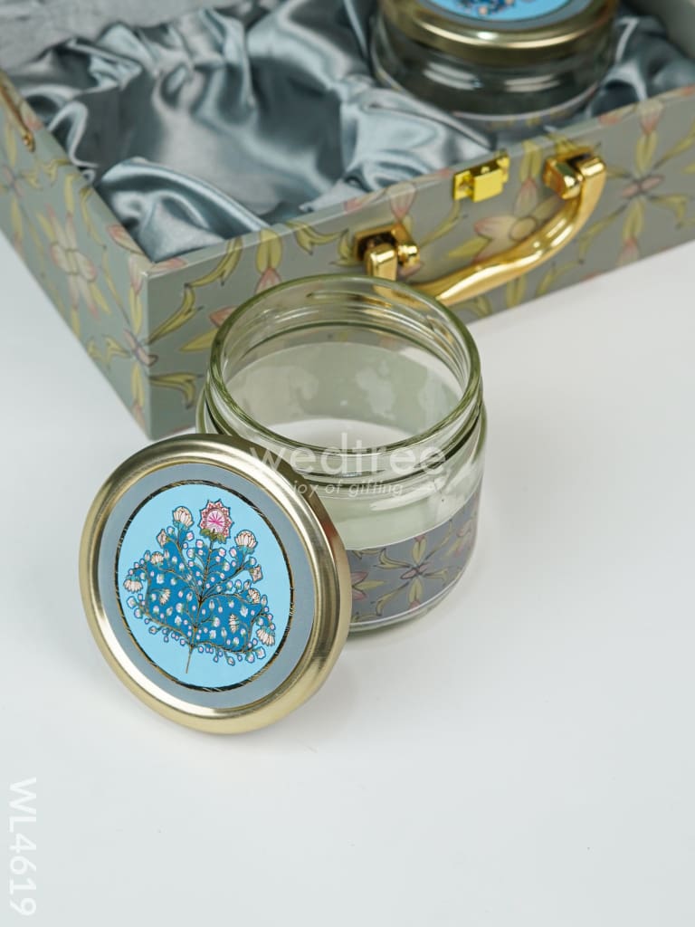 Decorative 2 Jar Dry Fruit Box - Green - WL4619
