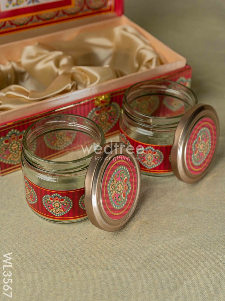 Decorative 2 Jar Dry Fruit Box - WL3567
