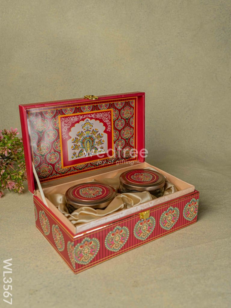 Decorative 2 Jar Dry Fruit Box - WL3567