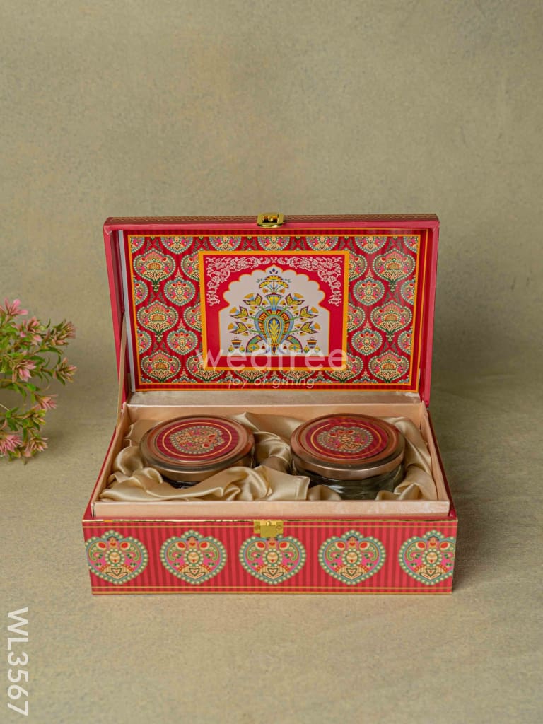 Decorative 2 Jar Dry Fruit Box - WL3567