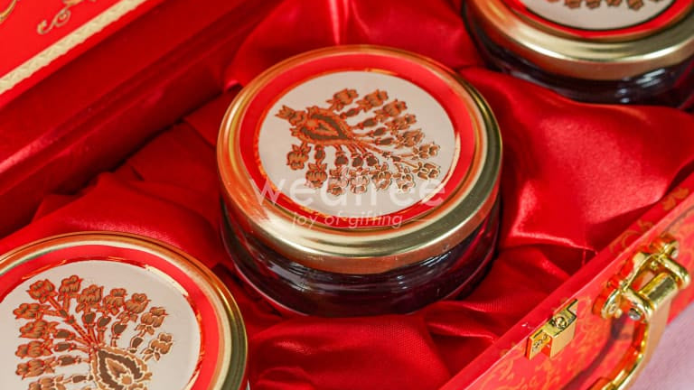 Decorative 3 Jar Dry Fruit Box - Red - WL4618-2