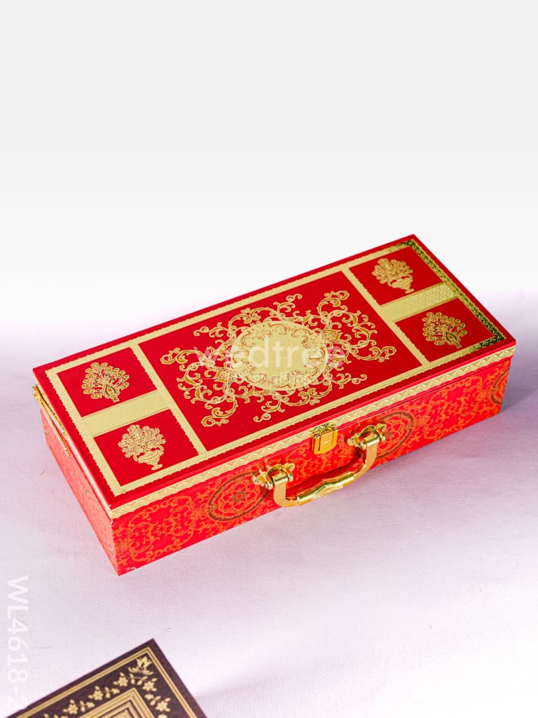Decorative 3 Jar Dry Fruit Box - Red - WL4618-2