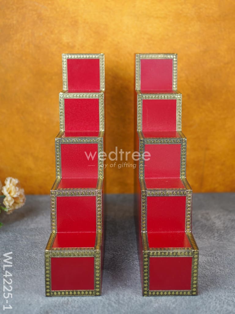 Decorative 5 Step Diya Padi - Set of 2 - WL4225