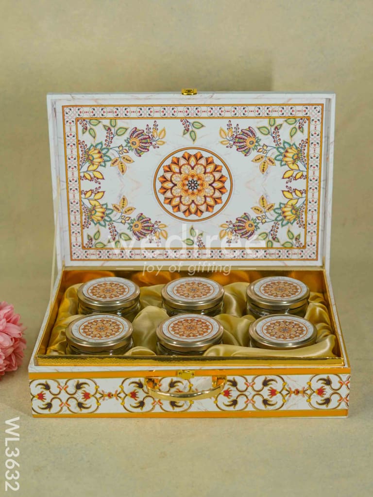 Decorative 6 Jar Dry Fruit Box - WL3632