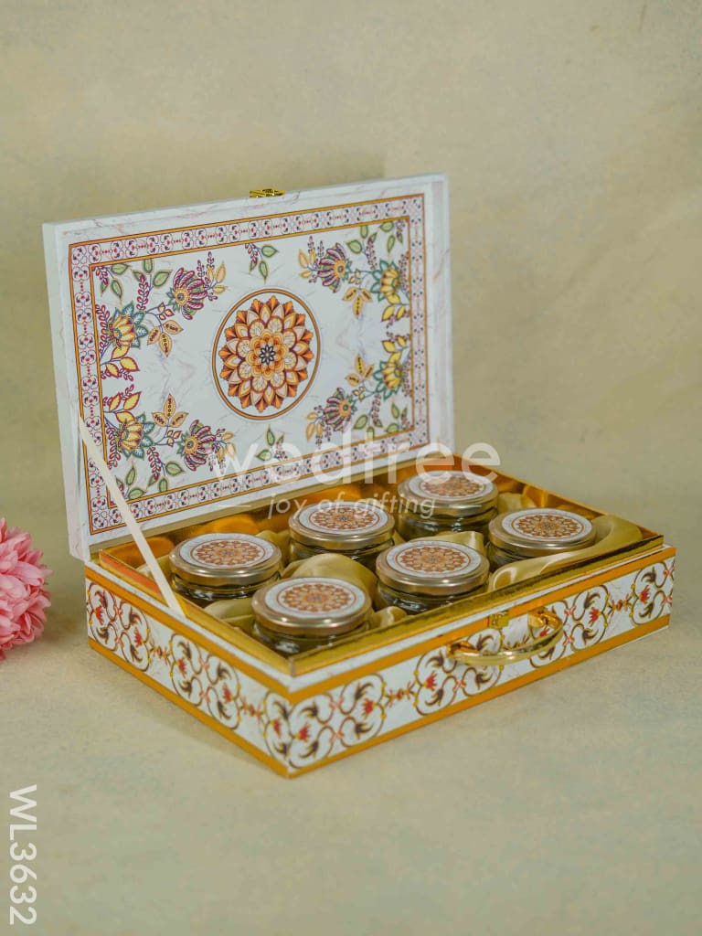 Decorative 6 Jar Dry Fruit Box - WL3632