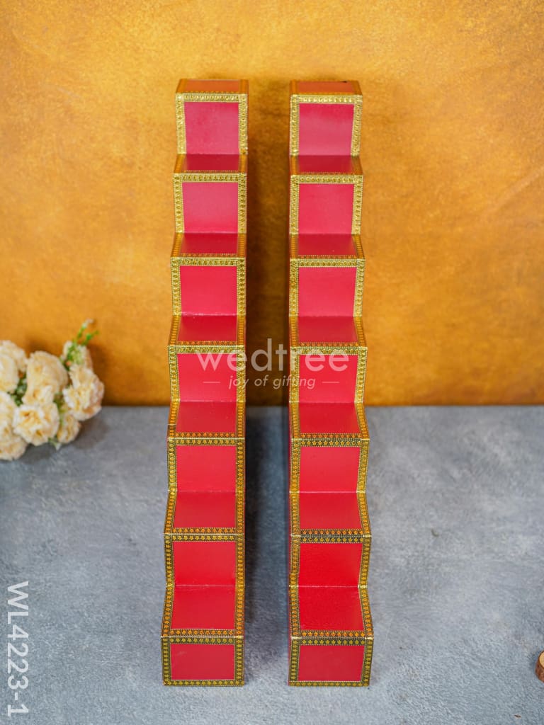 Decorative 7 Step Diya Padi - Set of 2 - WL4223